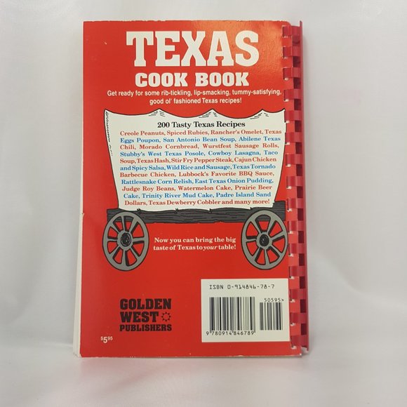 Vintage 1997 Texas Cookbook Cowboy Tex-Mex Barbecue Creole Stir-fry Seafood West - Picture 2 of 13